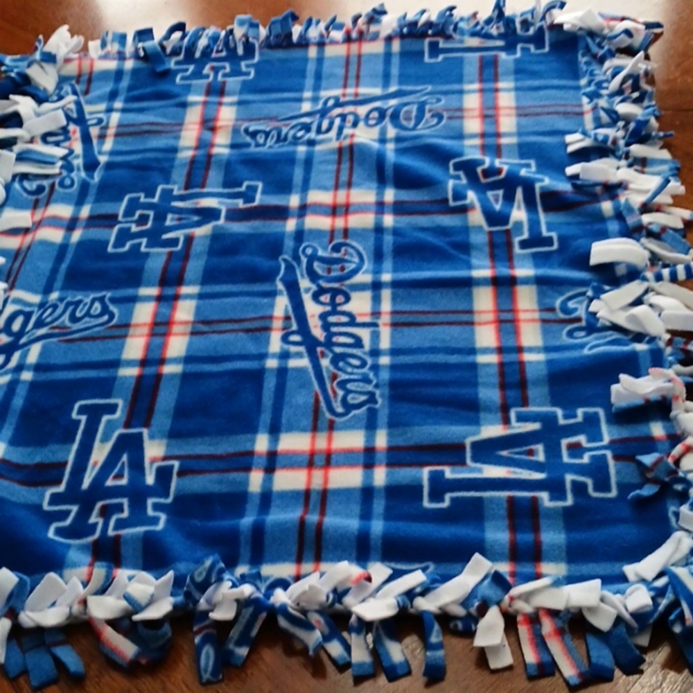 Dodgers queen size pillow sham or baby blanket